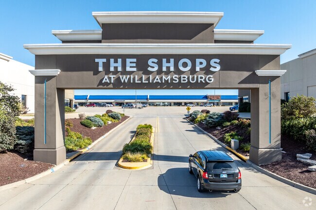 The Shops at Williamsburg are a regional draw for the 25+ stores offering a variety of goods.