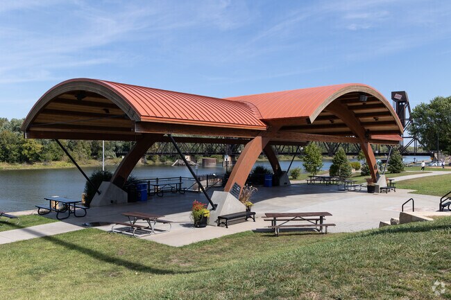The pavilion at Riverside Park plays host to summer concerts in Historic Downtown Hastings.