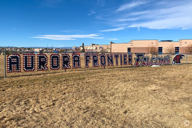 Aurora Frontier K-8 fence signage.