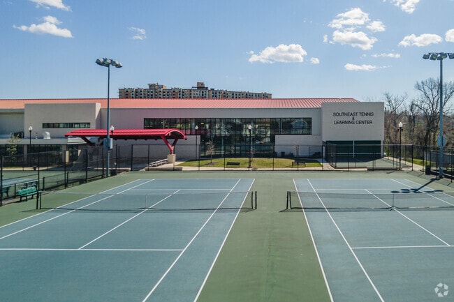 Tune your tennis skills at the Southeast Learning and Tennis Center located in Congress Heights.