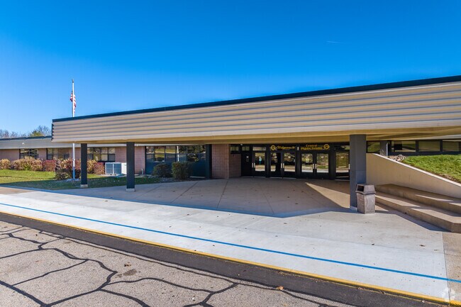 The entry to Central Middle School in Hartford.
