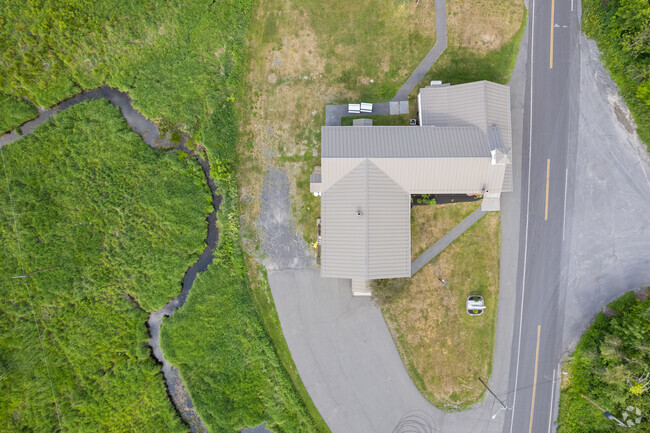 Highlighted here is the recently updated roof on the Grapeville Christian School.