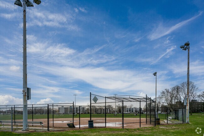 Residents can take advantage of  one of the lighted ballfields in the South End.