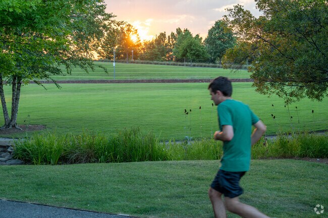 Take a sunset job at Railroad Park near College Hills.