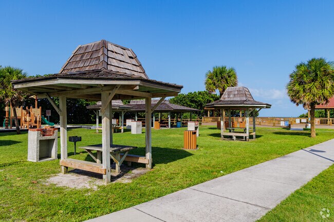 Millenium Beach Park offers Indian Harbour Beach residents covered picnic tables.