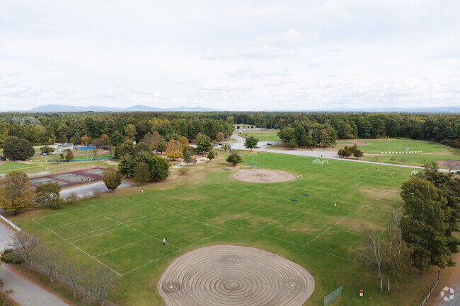 An aerial view of Harry Betar Jr./Moreau Recreation Park.