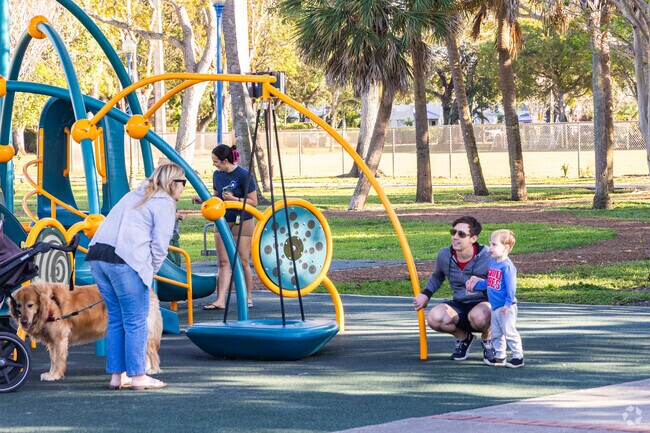 Flamingo Park families can make new connections on the playground at Howard Park.