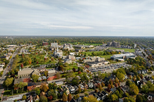 The University Heights campus is surrounded by beautiful residential areas.