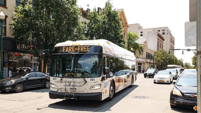 There are many local buses that run through New Rochelle, New York.