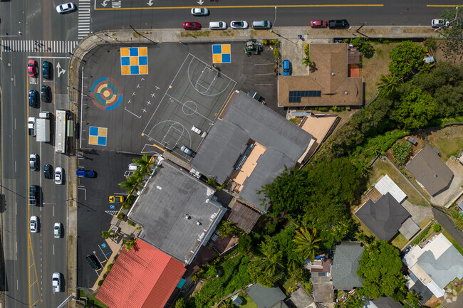 Our Savior Lutheran School is surrounded by trees and greenery in Aiea.