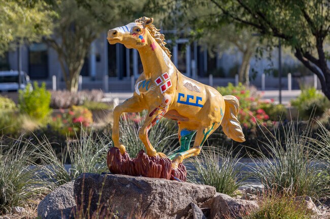 The city of Maricopa celebrates its local artists ad history with horse statues around town.
