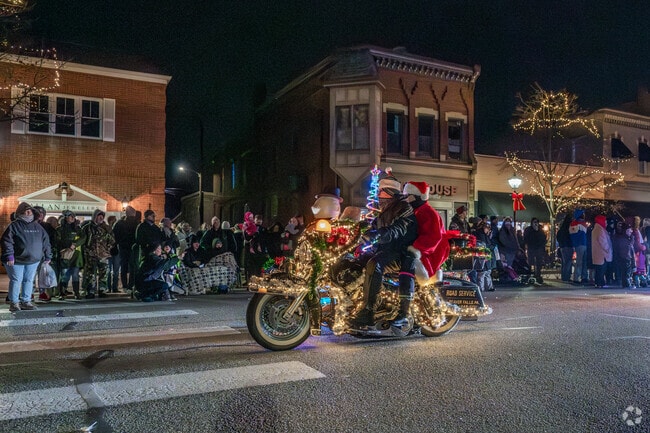 Decorated motorcycles were all lit in the Beaver Light Up Festival parade.
