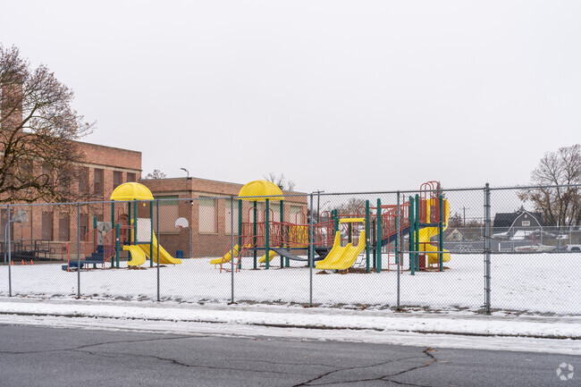 Spokane Public Montessori School features a playground for its students.