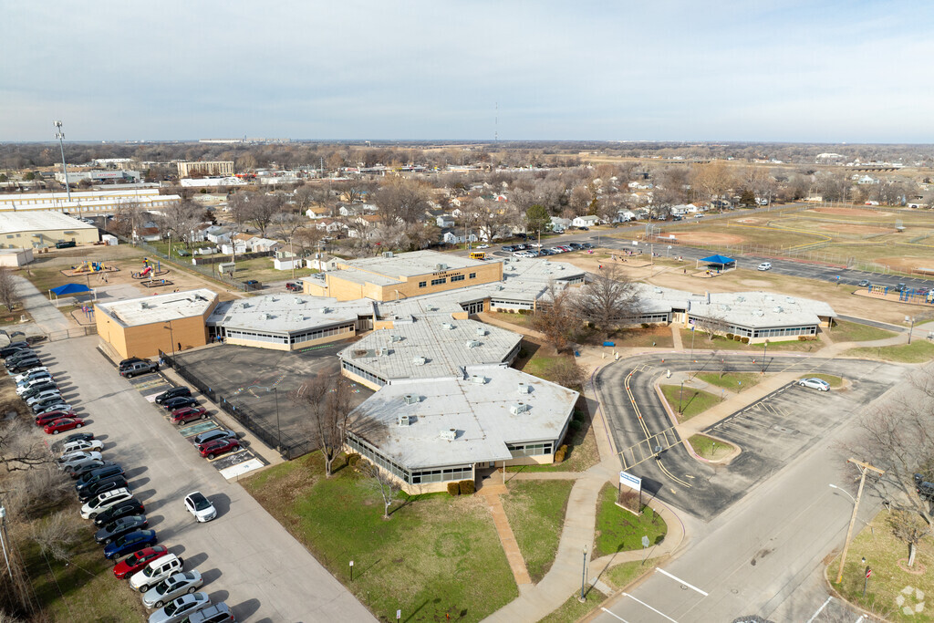 Here is an aerial view of Nelson Elementary School.