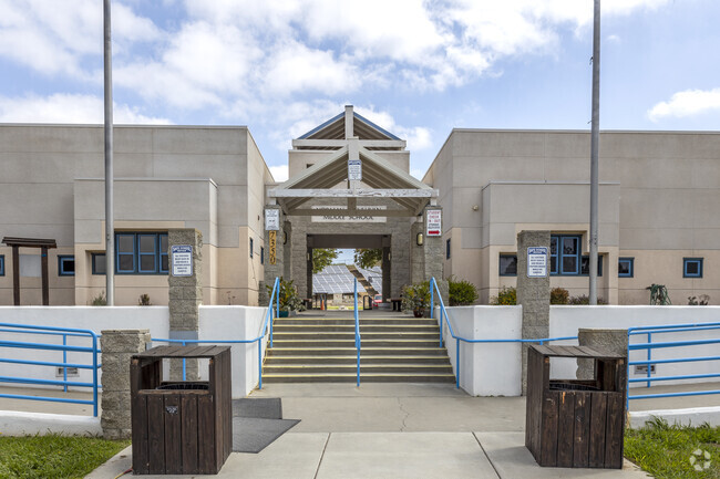 The entrance of the Bonsall High School in Bonsall.
