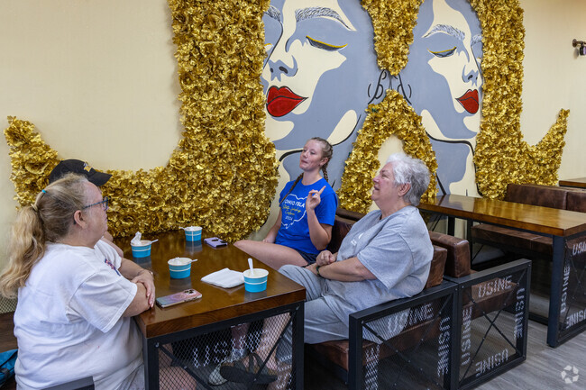 Bubble & Crepe House is a go to place for residents of Laurel Greene to enjoy company.