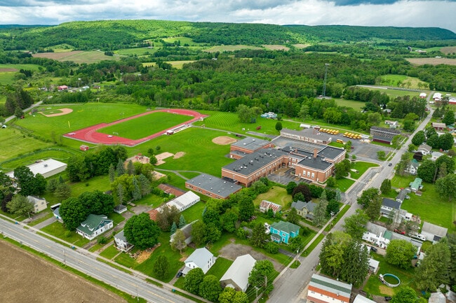 Deruyter High School and middle school are on the same campus.