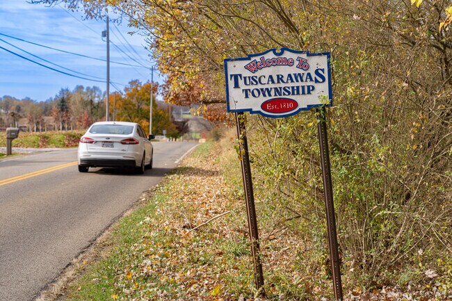 Travelers through East Brookfield see signs to show the township that they are entering.