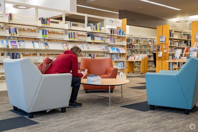 The Johnston Public Library in Central Johnston is the perfect place for a quiet afternoon.