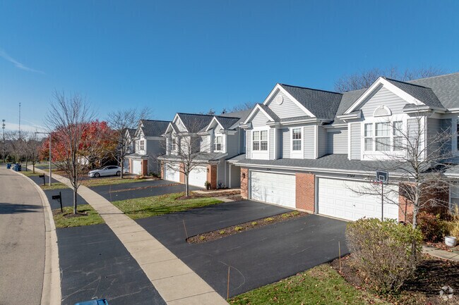 Townhomes can be found near the western edge of Big Woods Marmion.