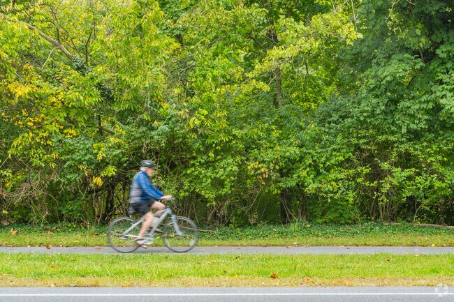 You'll often see neighbors biking on the Conestoga Greenway Trail.