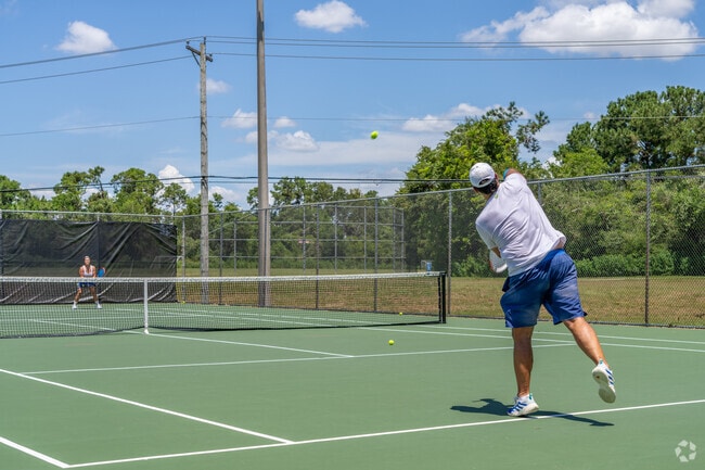 Rustic Oaks Park has a tennis court among other activity options.