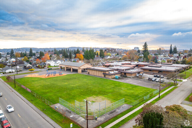 Garfield Elementary School is located in the Riverside neighborhood of Everett.
