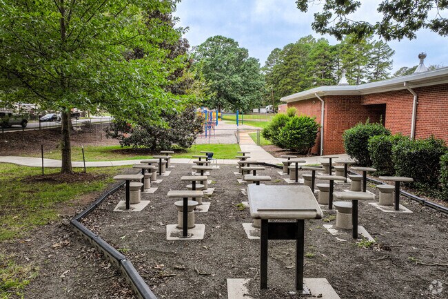 The Calvin Wiley Elementary School has an outdoor classroom.