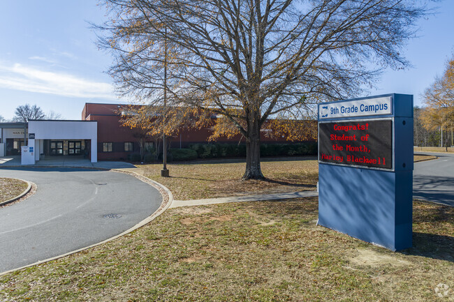 Clover High School sign.