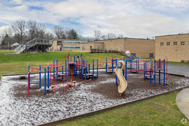 Students can play on the playground during recess at Greenview Upper Elementary School.