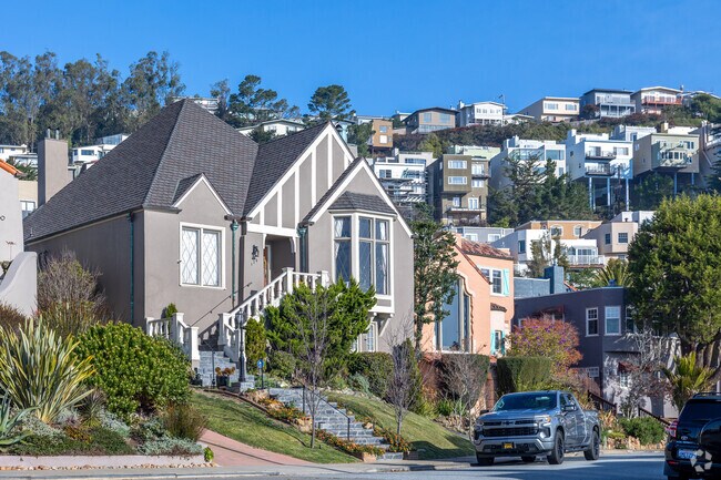 A Tutor style home is one of the core architectural styles of Westwood Highlands.