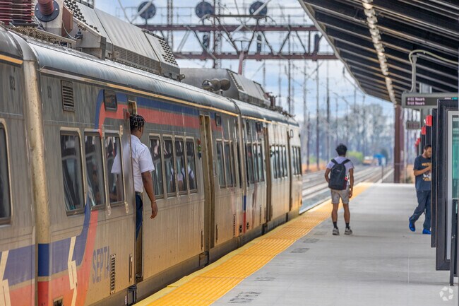 The newly built Claymont Train Station offers easy access to Wilmington and Philadelphia.