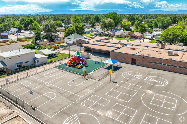 Columbian Elementary School has a great outdoor basketball court for students.