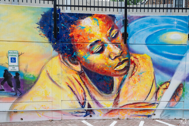 Mural behind Smother Elementary School in Mahaning Heights.