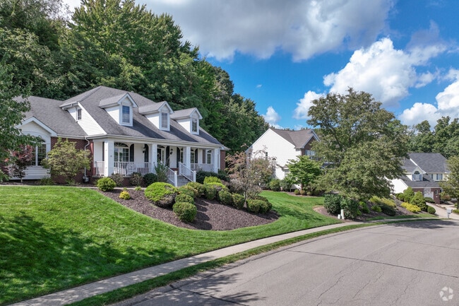 Houses in Seven Fields have very well-maintained yards.