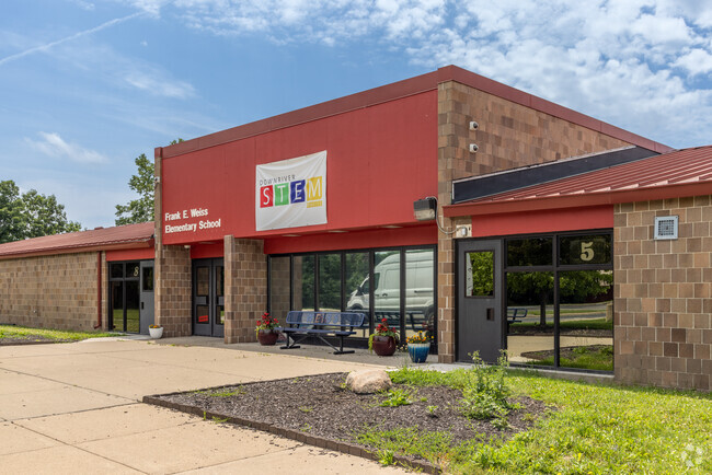 Frank E. Weiss Elementary School entrance in the city of Trenton.