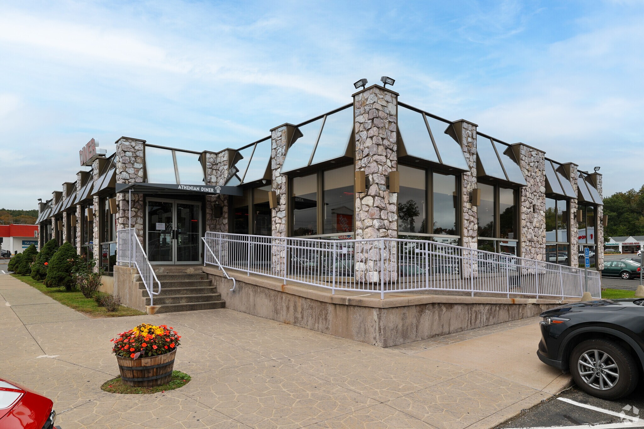 The Athenian Diner is a very poplular plac for dining any time of day.