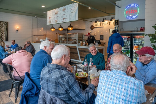 Outpost Pizza is a neighborhood favorite for lunch just south of Weston.