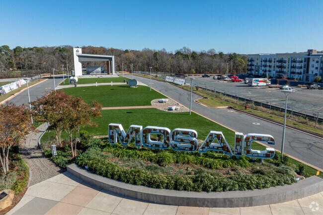 Chatham Park in Pittsboro features a greenspace with an amphitheater for performances.