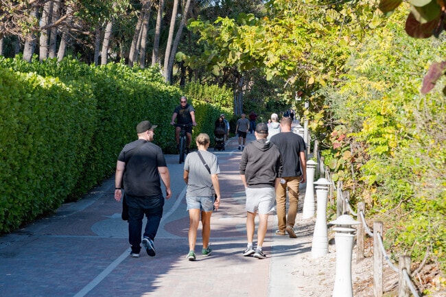 Miami Beach Boardwalk offers miles of boardwalk to enjoy by the beach.