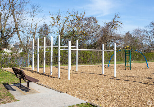 Along with a playground, Sandy Plains Elementary also has some swing bars.