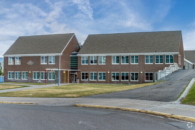 The large brick buildings makes Chief Charlo School in Missoula stand out.