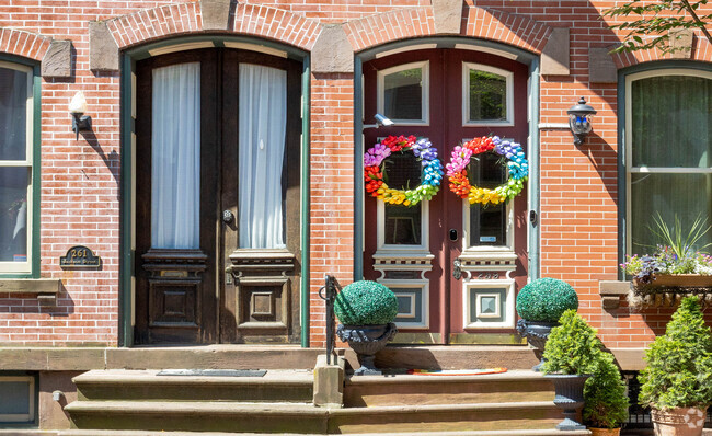 Many homes in Mill Hill have delightful front porches.