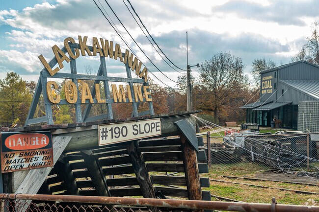 The Lackawanna Coal Mine is a historic site showcasing coal mining heritage near Taylor.