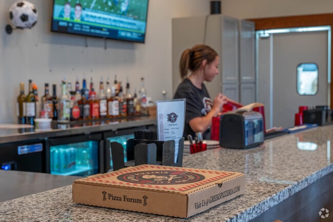 Greek's Pizzeria is a local favorite for both lunch and dinner.