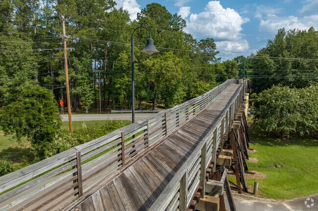 The Ten Governors Rail Trail runs from Slade Lake to Piedmont Technical College Edgefield.