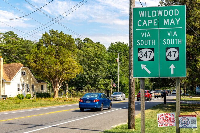 On Route 47, Millville is 14 miles north and Cape May County is 18 miles south.