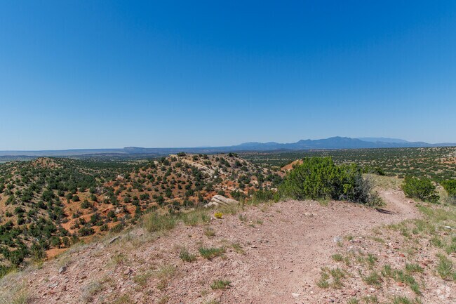 Hiking trails near Galisteo can give beautiful views of the nearby landscapes.