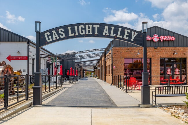 Gas Light Alley is a cute strip of shops and eateries at Stovehouse in West Huntsville.