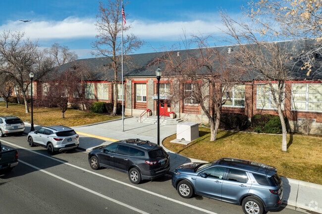 The drop-off area at Robert Mitchell Elementary School.